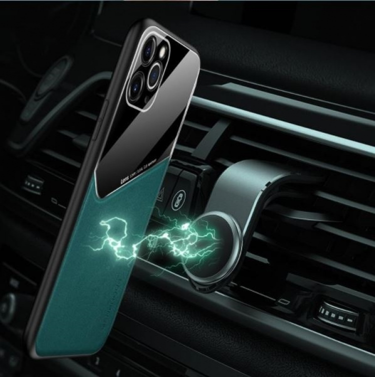 Stijlvolle telefoonhoes met magneet voor iPhone 12 Pro Max, Zwart