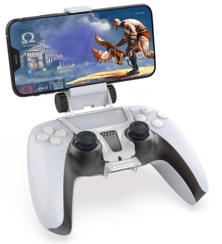 Dobe Houder voor mobiele telefoon voor PS5-controller, Wit Dobe Houder voor mobiele telefoon voor PS5-controller, Wit