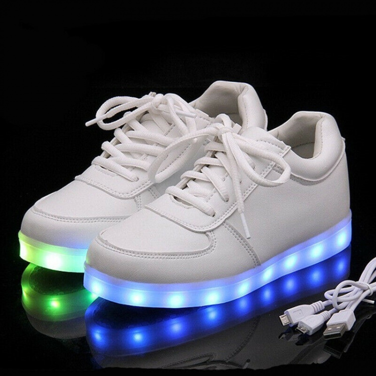 LED Sneakers met veters, maat 36, Wit