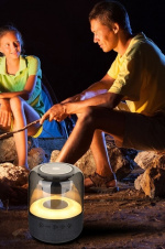 Luidspreker TRANSPARENT SMOKE met stoffen paneel & meerkleurige LED Luidspreker TRANSPARENT SMOKE met stoffen paneel & meerkleurige LED