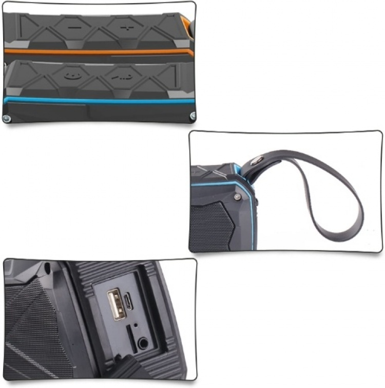 Waterbestendige luidspreker + Siliconen draagriem Waterbestendige luidspreker + Siliconen draagriem