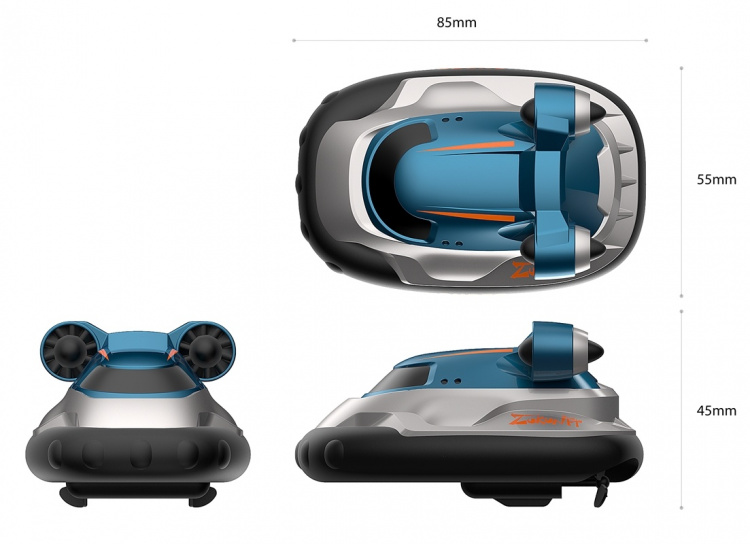 2.4G Mini Hovercraft - Radiografisch bestuurbare hovercraft/boot, 1:16, Blauw 2.4G Mini Hovercraft - Radiografisch bestuurbare hovercraft/boot, 1:16, Blauw