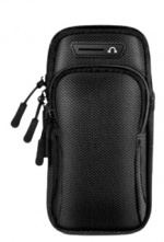 Armbandtas met koptelefooningang, Zwart Armbandtas met koptelefooningang, Zwart