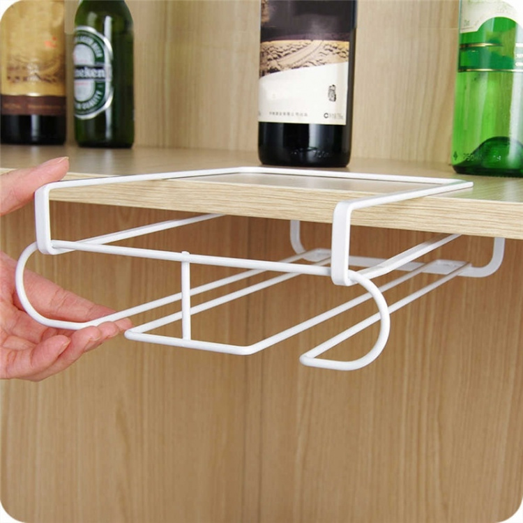 Metalen wijnglashouder voor 6 glazen, Wit