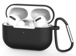 Siliconen schaal met haak voor Airpods Pro, Zwart Siliconen schaal met haak voor Airpods Pro, Zwart