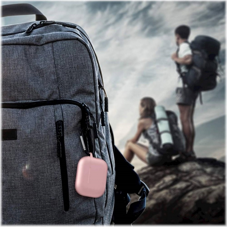 Siliconen beschermhoes met haak voor Airpods Pro, Roze Siliconen beschermhoes met haak voor Airpods Pro, Roze