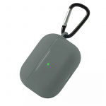 Siliconen schaal met haak voor Airpods Pro, grijs Siliconen schaal met haak voor Airpods Pro, grijs