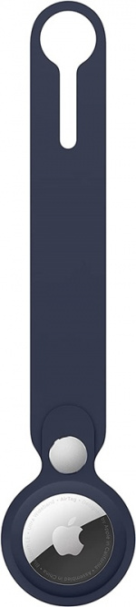 PU-lederen hoes voor Airtag, Blauw PU-lederen hoes voor Airtag, Blauw