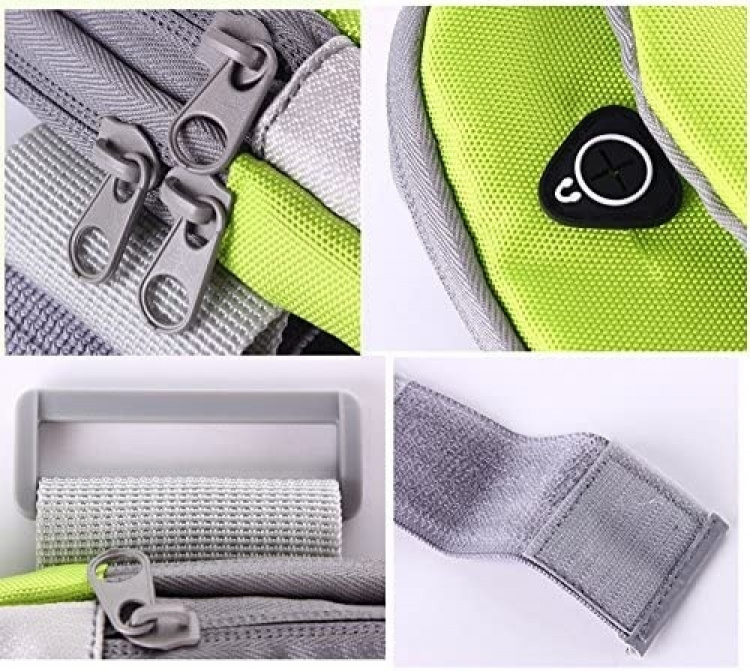 Ruime armtas met koptelefoonaansluiting, Groen Ruime armtas met koptelefoonaansluiting, Groen