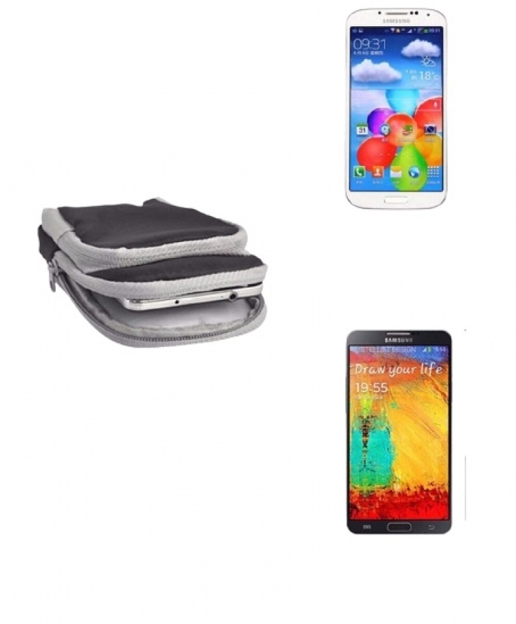 Ruime armtas met koptelefoonaansluiting, zwart Ruime armtas met koptelefoonaansluiting, zwart