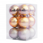 Kerstboom ballen 12 stuks, Goud Kerstboom ballen 12 stuks, Goud