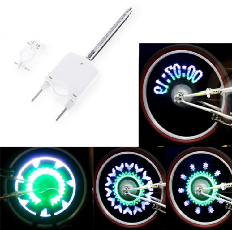 Fietswielverlichting met 40 patronen en 5 woorden