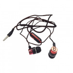 In-ear koptelefoon met microfoon, Zwart/Rood