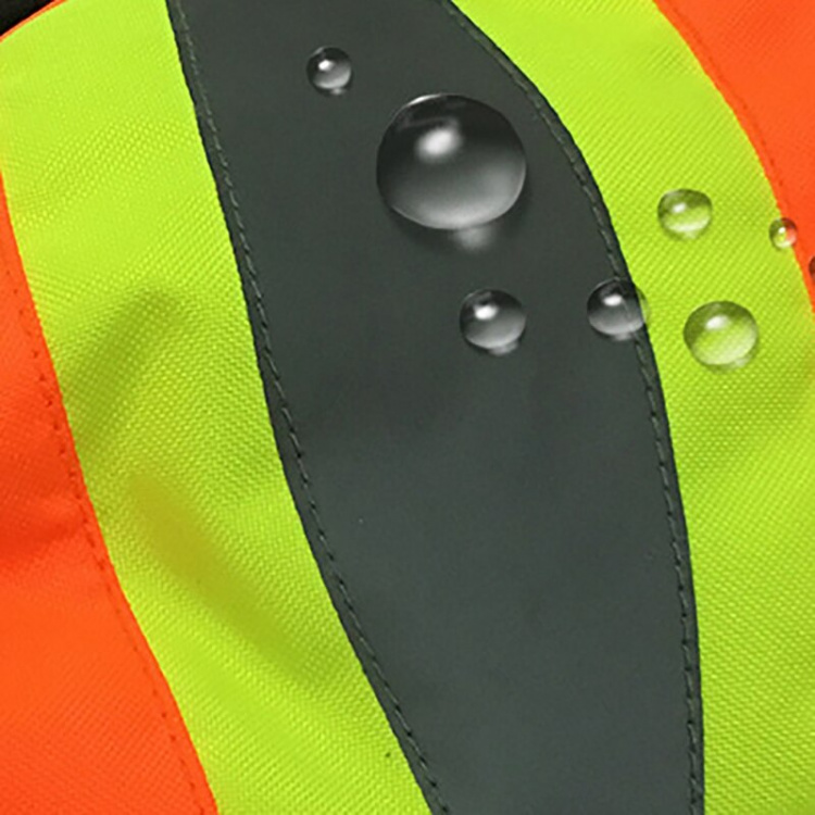 Skihandschoenen in varsel kleuren met reflectoren, Oranje, Maat L
