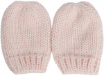 2 x Schattige gebreide set met muts en wanten voor baby, Medium, Roze