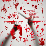 Bloederige muurdecoraties met Halloweenmotieven, 30x20 Bloederige muurdecoraties met Halloweenmotieven, 30x20