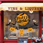 Wanddecoratie met Halloween-motief, Happy Halloween 60x45cm