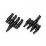 Solcellen aansluiting MC4, T-connector 4 naar 1 Solcellen aansluiting MC4, T-connector 4 naar 1