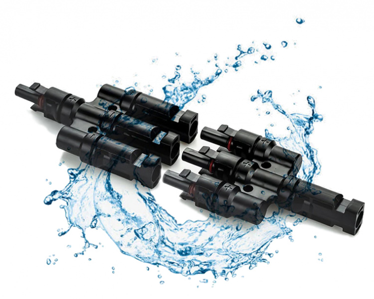 Solcellen aansluiting MC4, T-connector 4 naar 1 Solcellen aansluiting MC4, T-connector 4 naar 1