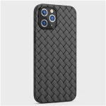 Geweven hoesje van TPU voor iPhone 13 Pro Max, Zwart