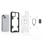 Robuuste hoes voor iPhone 13, Zwart/paars Robuuste hoes voor iPhone 13, Zwart/paars