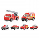 Set van 6 brandweerauto\'s inclusief brandweerauto
