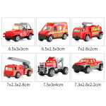 Set van 6 brandweerauto\'s inclusief brandweerauto
