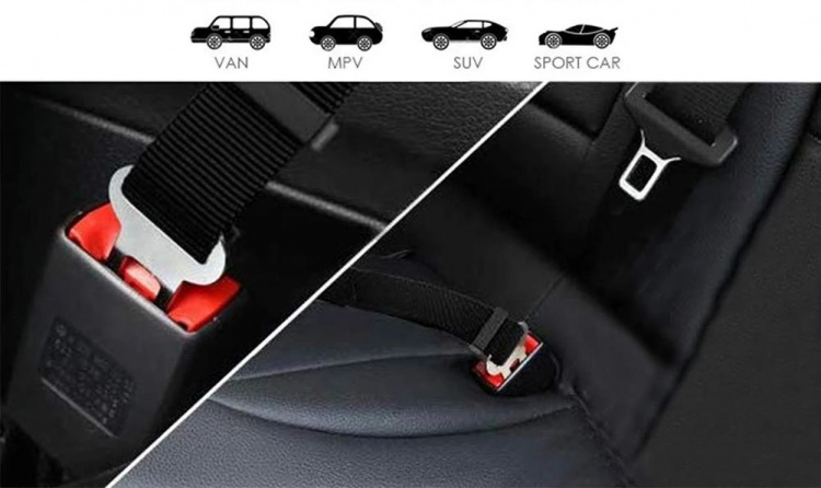 Lijn met veiligheidsgordeladapter voor huisdieren, Zwart