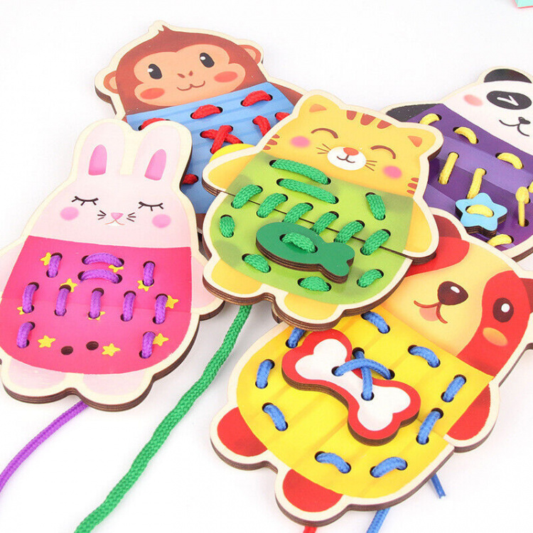 Sykort - hout met draad, Panda