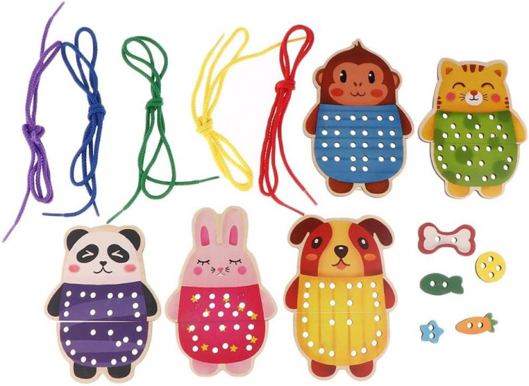 Sykort - hout met draad, Panda