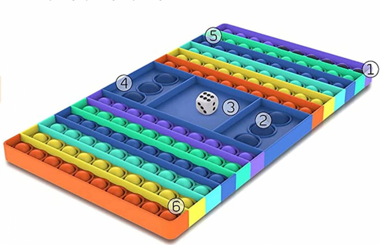 Pop-It schaakbord, Pastel Pop-It schaakbord, Pastel