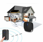 Plug & Play Draadloze deurbel met groot bereik, Zwart Plug & Play Draadloze deurbel met groot bereik, Zwart