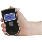 Compact alcoholmeter voor onder andere auto met LCD-scherm, Zwart/Zilver