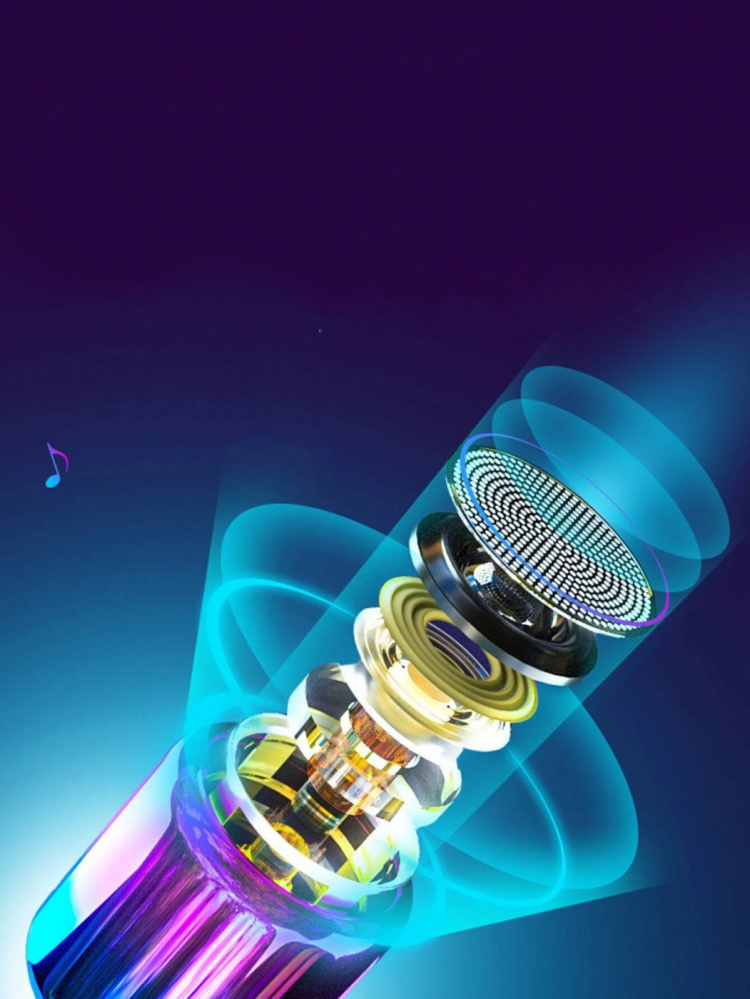 Bluetooth mini-luidspreker in verchroomde ombre, Paars/Blauw Bluetooth mini-luidspreker in verchroomde ombre, Paars/Blauw