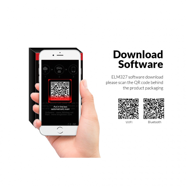 Foutcodelezer ELM327 Bluetooth OBDII voor Windows / Android