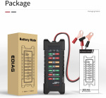 Accutester voor voertuigen met LED-display, 12V/10mA, 24V/30mA