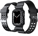 Vervangende band voor Apple Watch 42/44/45mm, Zwart Vervangende band voor Apple Watch 42/44/45mm, Zwart