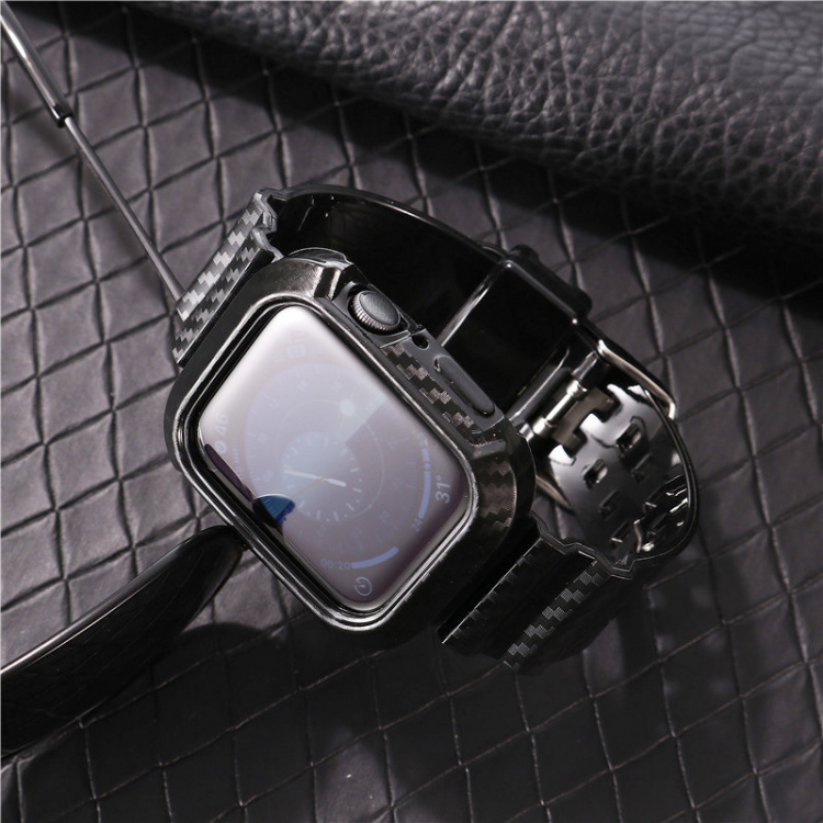 Vervangende band voor Apple Watch 42/44/45mm, Zwart Vervangende band voor Apple Watch 42/44/45mm, Zwart