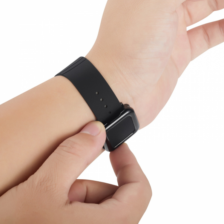 Horlogeband van siliconen voor Apple Watch 42/44/45mm, Zwart Horlogeband van siliconen voor Apple Watch 42/44/45mm, Zwart