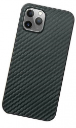 Mobilhoesje voor iPhone 13 Pro met koolstofvezel look, Zwart