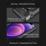 Duurzame hoes met standaard voor iPhone 13, zwart