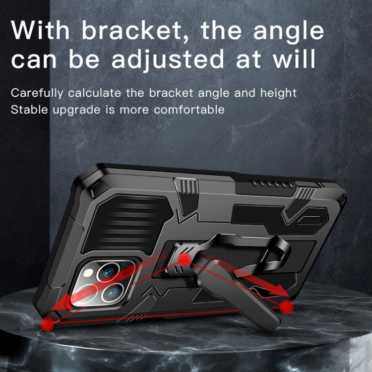 Duurzame hoes met standaard voor iPhone 13, zwart