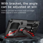 Duurzame hoes met standaard voor iPhone 13 Pro, zwart