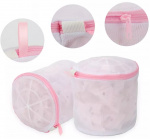 Gecombineerde wasmand/waszak voor ondergoed, Roze