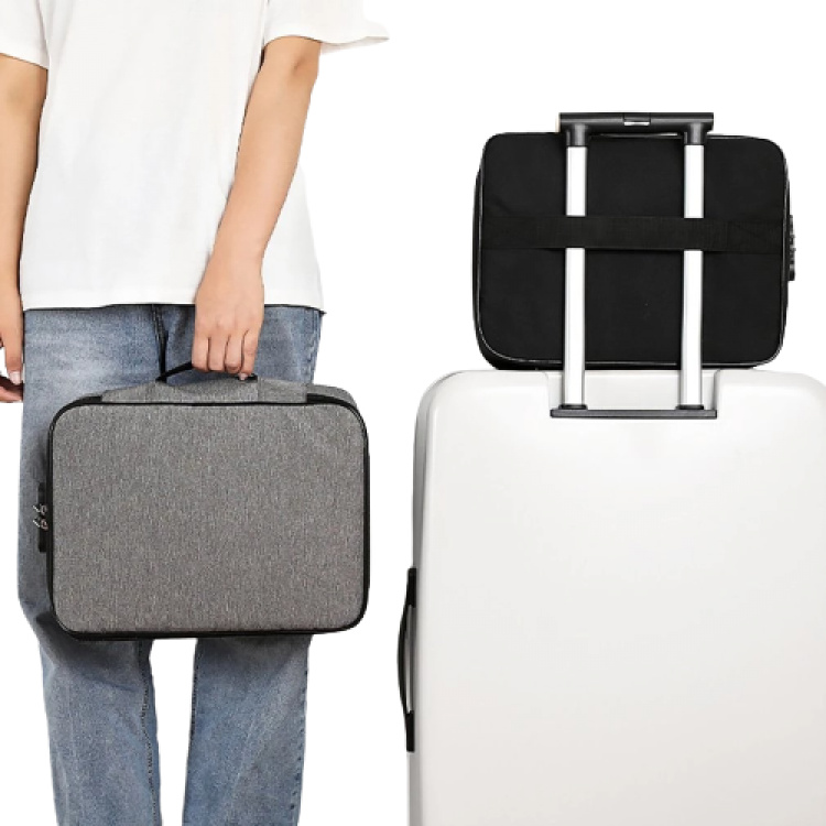 Meerlaagse documentenopbergmap, grijs Meerlaagse documentenopbergmap, grijs