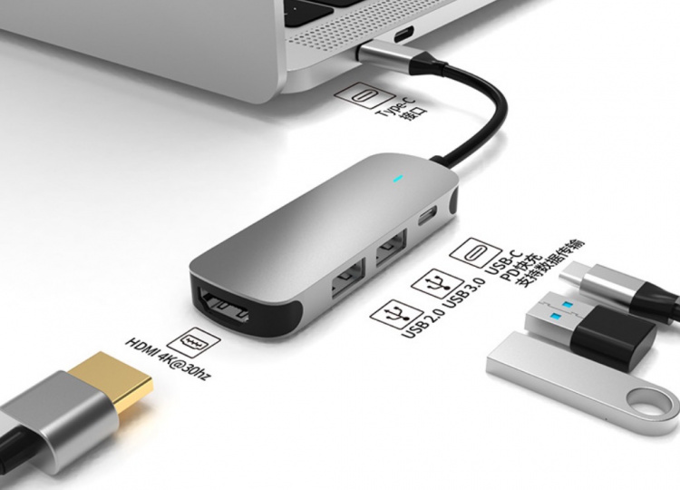 USB-C Hub 4 poorten