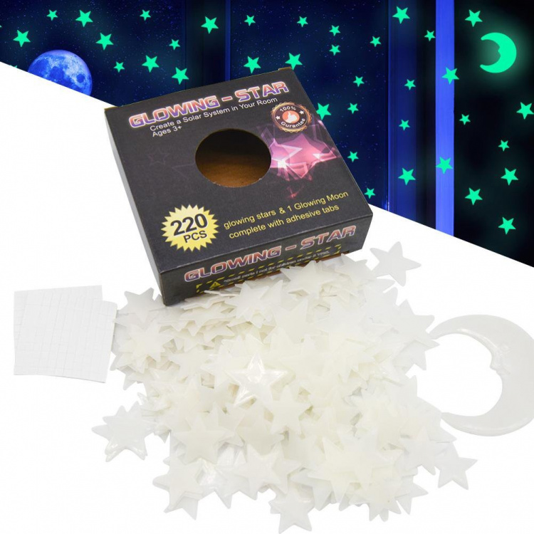 Glanzende muurstickers, Sterren Glanzende muurstickers, Sterren