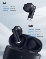 Pro 9 TW in-ear hoofdtelefoon met aanraakbediening, zwart