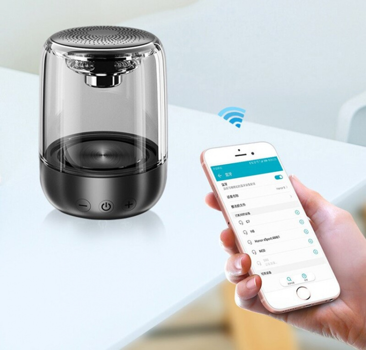 Transparante miniluidspreker Transparante miniluidspreker