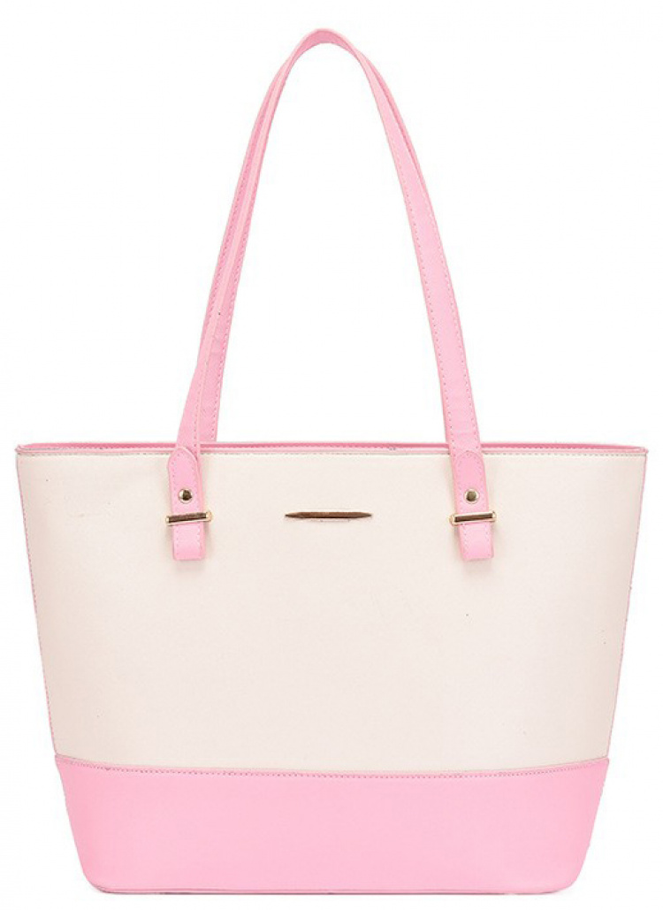 Handtassen, Beige Roze met Gouden Details Handtassen, Beige Roze met Gouden Details